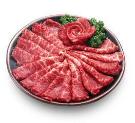 美しく盛り付けられた牛焼肉