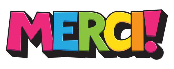 Texte Vecteur "MERCI" © HowLettery Studio