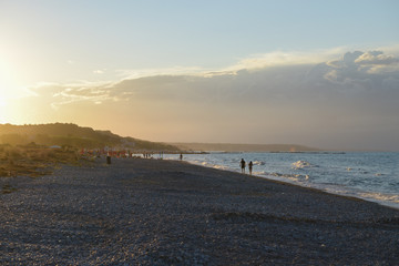 Stabilimenti balneari di Casalbordino al mare ed al tramonto
