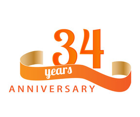 34 year anniversary logo