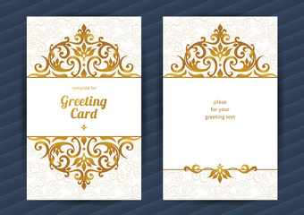 Vintage ornate cards in Eastern style. © Anna Pogulyaeva