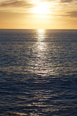 sunset over the sea in South Africa