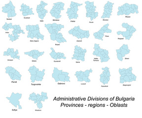 Large and detailed maps of all bulgarian administrative divisons, regions and oblasts.