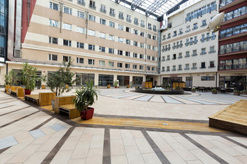 Interior of a hotel atrium 
