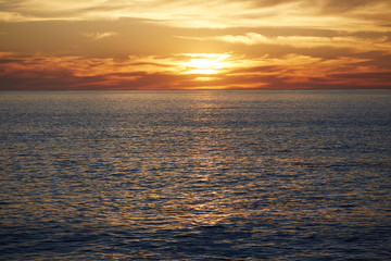 sunset over the sea in South Africa