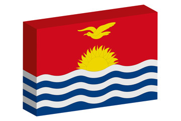 3D Isometric Flag Illustration of the country of  lags_3D-2_Kiri