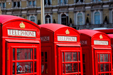 Fototapeta na wymiar telephone in england london