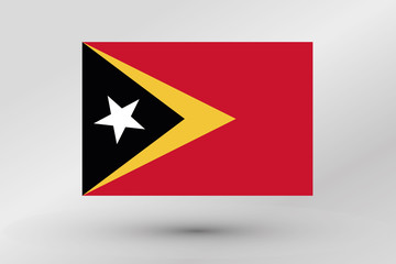 Flag Illustration of the country of  East Timor