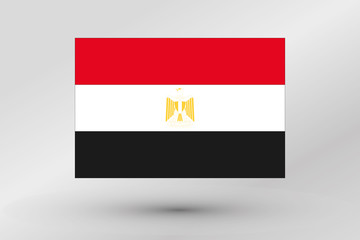 Flag Illustration of the country of  Egypt