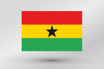 Flag Illustration of the country of  Ghana
