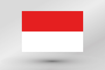 Flag Illustration of the country of  Indonesia