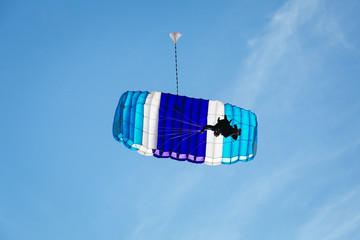 Skydiver in the sky