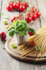 Concept of italian food with pasta