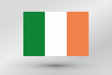 Flag Illustration of the country of  Ireland