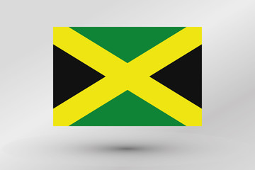 Flag Illustration of the country of  Jamaica