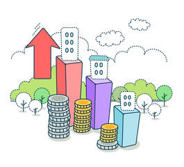 Fototapeta premium Illustration of business