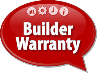 Builder Warranty  blank business diagram illustration