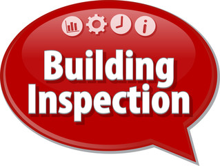 Building Inspection  blank business diagram illustration