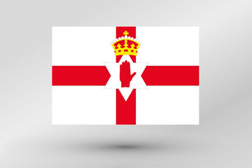 Flag Illustration of the country of  Northern Ireland