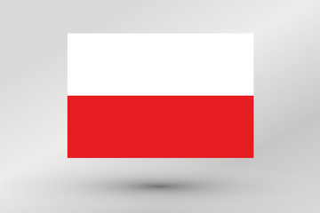Flag Illustration of the country of  Poland