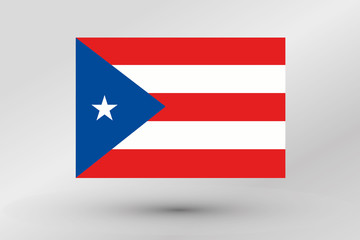 Flag Illustration of the country of  PuertoRico