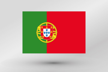 Flag Illustration of the country of  Portugal