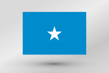 Flag Illustration of the country of  Somalia