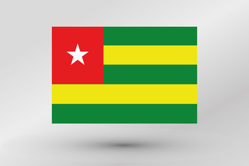 Flag Illustration of the country of  Togo