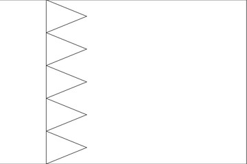 Skeleton  Flag Illustration of the country of  Bahrain