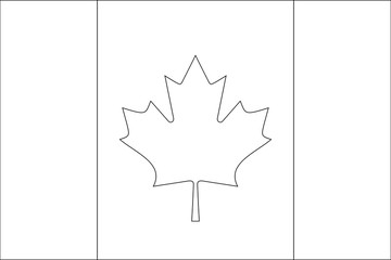 Skeleton  Flag Illustration of the country of  Canada