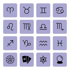 Symbol Zodiac Sign. Zodiac icons. Horoscope icon. Vector. Illust