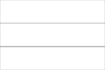 Obraz premium Skeleton Flag Illustration of the country of Hungary