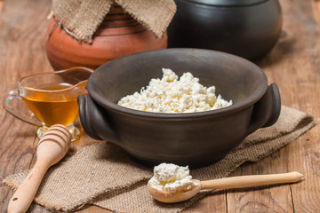 Cottage cheese with honey