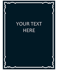 Vector vintage frame isolated on white background