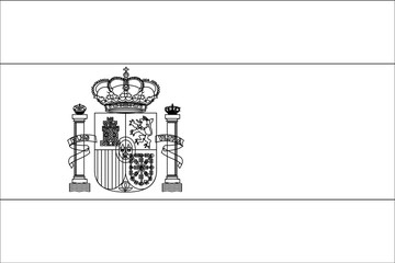 Skeleton  Flag Illustration of the country of  Spain
