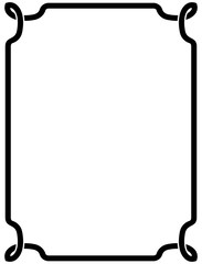 Vector vintage frame isolated on white background