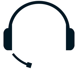 Vector headset illustration isolated on white