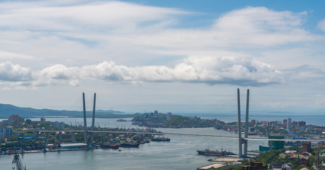 Obraz premium Vladivostok cityscape daylight view.