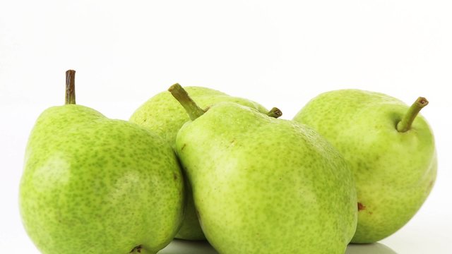 Four green pears