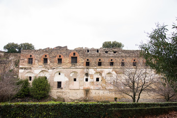 Fototapeta premium Pompeii on a rainy day 雨の日のポンペイ遺跡