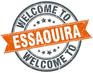 welcome to Essaouira orange round ribbon stamp