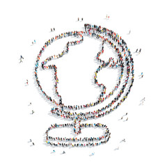 group people  shape  globe cartoon