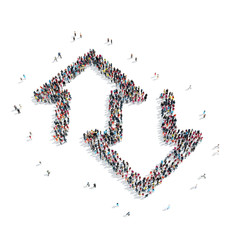group  people  shape  arrow