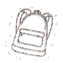   people  shape  school backpack cartoon