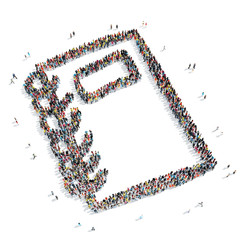 group people shape  notes cartoon