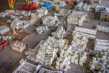 Industrial building with machines
