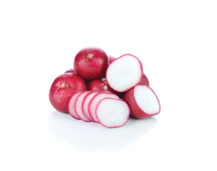 fresh radish isolated on white background