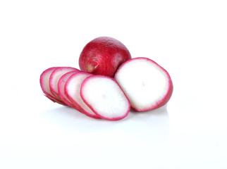 fresh radish isolated on white background