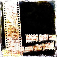Grunge film strip background