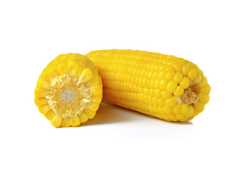 Sweet corn isolated on white background